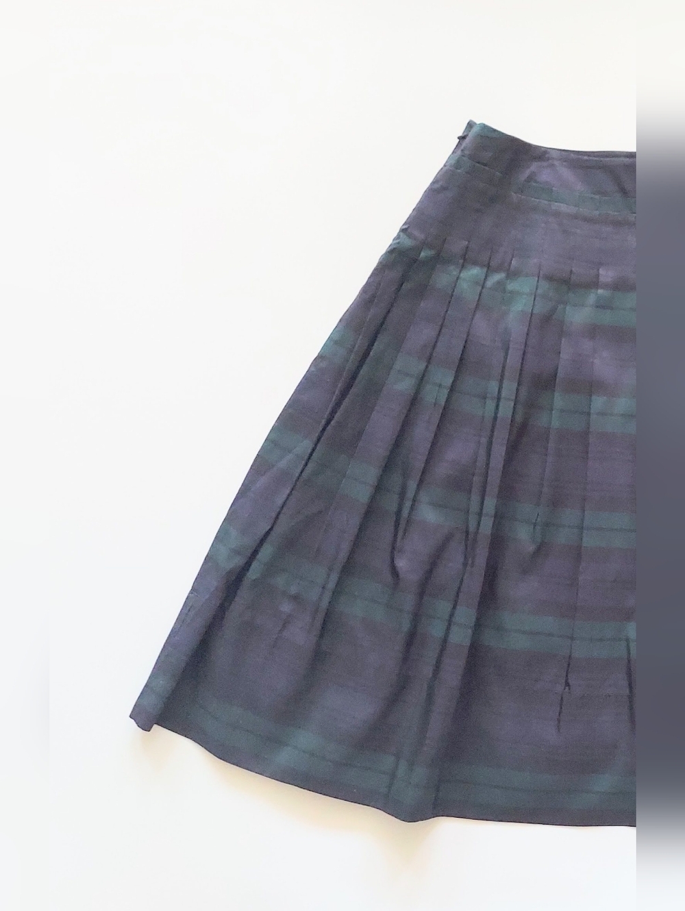 Talbots Tartan Plaid Pleated A Line Skirt 100% Silk Womens Size 10 NWT - Picture 5 of 8